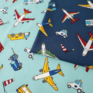 飛行機 オックス 50cm単位 | 切売り 切り売り 生地 布 布地 コットン100％ 働く車 はたらくくるま