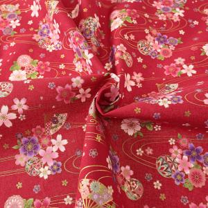 和柄 金ラメ毬柄 シーチング 50cm単位 |...の詳細画像2