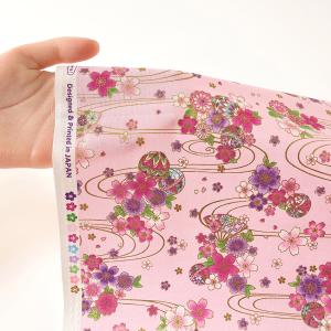 和柄 金ラメ毬柄 シーチング 50cm単位 |...の詳細画像4
