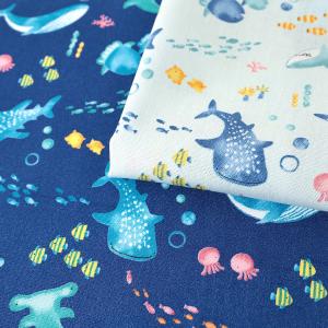 Nuance Kids 海のなかま柄 CB 50cm単位 | 切売り 切り売り 生地 布 布地 コットン100％ かわいい 海の生き物