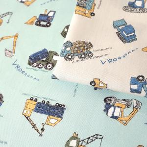 Nuance Kids 手描き風 くるま柄 CB 50cm単位 | 切売り 切り売り 生地 布 布地 コットン100％ かっこいい