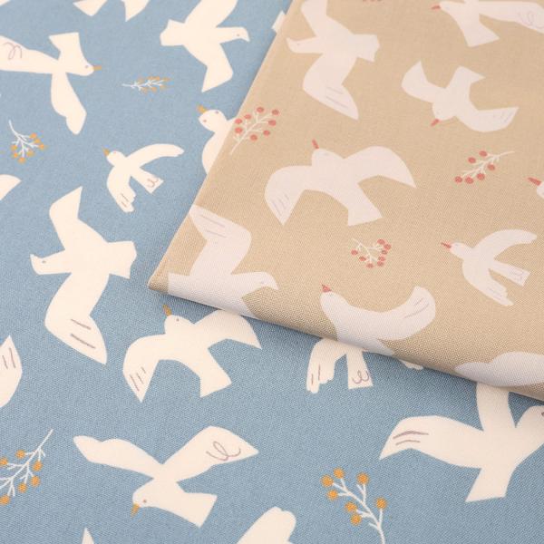 LE DEPART 鳥柄 オックス 50cm単位 | 切売り 切り売り 生地 布 布地 コットン10...