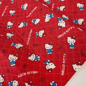 サンリオ ハローキティ ベーシックリボン オックスキルト 50cm単位 | 切売り 切り売り 生地 布 布地 かわいい キルティング
