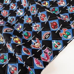生地 布 SD 仮面ライダーシリーズ デフォルメフェイス柄 オックスキルト 50cm単位 | 切売り 切り売り 布地 キルティング 厚手