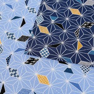 生地 布 麻の葉柄 リップル 50cm単位 | 切売り 切り売り 布地 和柄 和風 和調 伝統柄 伝統模様 涼しい