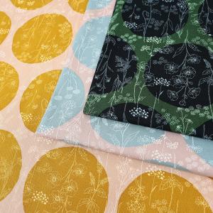 生地 布 ボタニカルドット オックス 50cm単位 | 切売り 切り売り 布地 花柄 フラワー柄 大柄 ドット 水玉