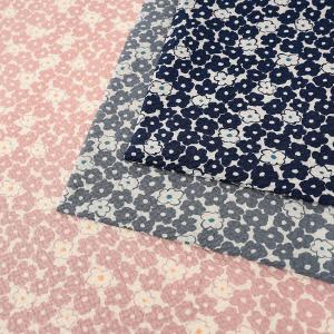 生地 布 ミニフラワー ポプリンリップル 50cm単位 | 切売り 切り売り 布地 花柄 フラワー柄 小花 北欧調 北欧風
