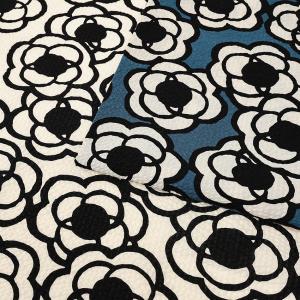 生地 布 う早この布 カメリア ポプリンリップル 50cm単位 | 切売り 切り売り 布地 花柄 フラワー柄 北欧調 北欧風