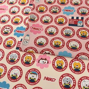 生地 布 ペロNEKO コットンキャンバス 50cm単位 | 切売り 切り売り 布地 かわいい 猫柄 ねこ ネコ