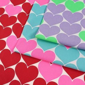 生地 布 NEON BON BON HEART オックス 50cm単位 | 切売り 切り売り 布地 蛍光色 蛍光カラー ネオンカラー かわいい