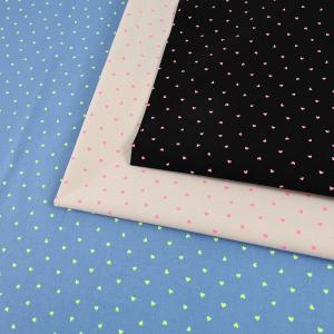 生地 布 Petit Heart シーチング 50cm単位 | 切売り 切り売り 布地 蛍光色 蛍光カラー ネオンカラー かわいい 小さめ 総柄