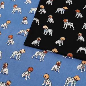 生地 布 スペースドッグ ブロード 50cm単位 | 切売り 切り売り 布地 かわいい 犬 いぬ イヌ 柄 ドッグ