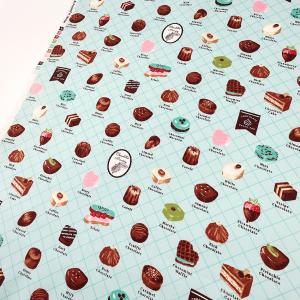 生地 布 チョコスイーツ柄 オックス 50cm...の詳細画像1