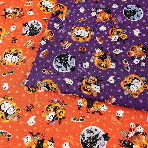 生地 布 ハロウィンプリント スイーツパーティー柄 スケア 50cm単位 | 切売り 切り売り 布地 コットン100％ かわいい