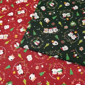 生地 布 クリスマスプリント ごきげんシマエナガ柄 スケア 50cm単位 | 切売り 切り売り 布地 コットン100％ かわいい