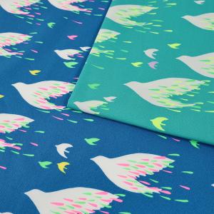生地 布 neon Flapping Bird オックス 50cm単位 | 切売り 切り売り 布地 ネオン フラッピング バード ネオンカラー 蛍光色 蛍光カラー