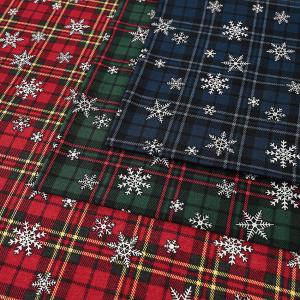 生地 布 Xmas Collection雪の結晶 シーチング 50cm単位 | 切売り 切り売り 布地 クリスマス チェック柄 かわいい