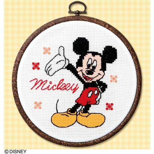 刺繍 キット オリムパス Disney フープ＆額 ミッキーマウス 専用フープ付き