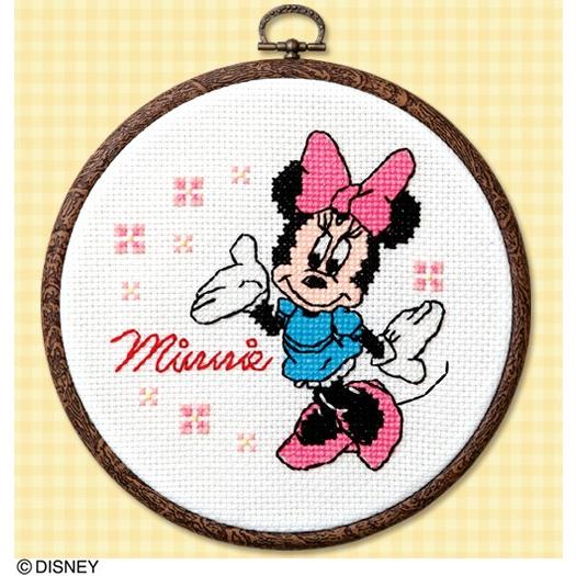 刺繍 キット オリムパス Disney フープ＆額 ミニーマウス 専用フープ付き