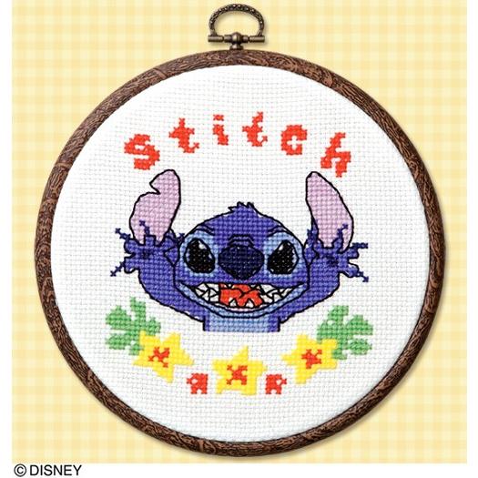 刺繍 キット オリムパス Disney フープ＆額 スティッチ 専用フープ付き