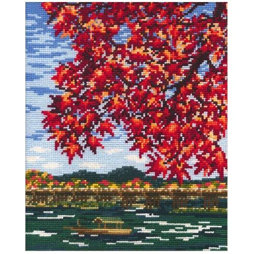 刺繍 キット オリムパス 四季を彩る 日本の名所 紅葉の嵐山