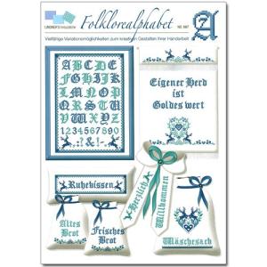 刺繍 図案集 Lindner Folklore Alphabet Icy