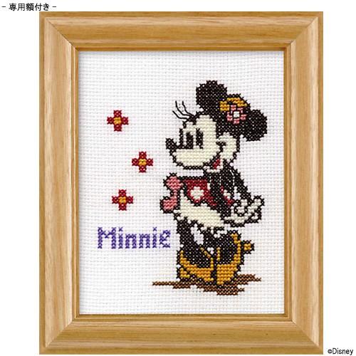 刺繍 キット オリムパス Disney フープ＆額 ミニーマウス 刺しゅう額付キット