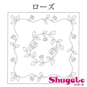 刺しゅう布 刺し子 和ふきん ローズ   刺しゅう 刺繍 手芸 ハンドメイド トーカイ