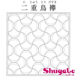 刺しゅう布 刺し子 和みふきん 二重鳥襷   刺しゅう 刺繍 手芸 ハンドメイド トーカイ