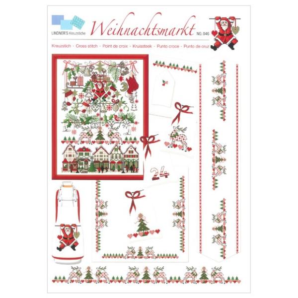 刺繍 刺しゅう図案集 Lindner  Weihnachtsmarkt