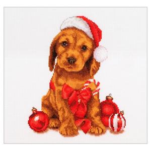 刺繍 輸入キット Thea GOUVERNEUR Christmas Puppy刺しゅうPUSHの商品画像