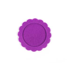 刺繍 刺しゅう額 RICO Felt frame purple round 10cm｜shugale1