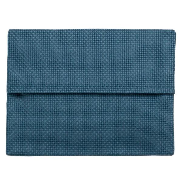 刺繍 半製品 COSMO（ルシアン） ポケットティッシュケース ビンテージブルー（縫製済）