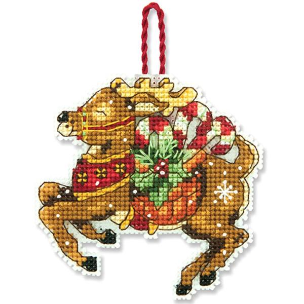 刺繍 輸入キット Dimensions クリスマスオーナメントキット Reindeer Orname...