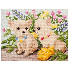 刺繍　キット　COSMO（ルシアン）　Dog &amp; Flower チワワ｜手芸材料の通販シュゲールYahoo!店