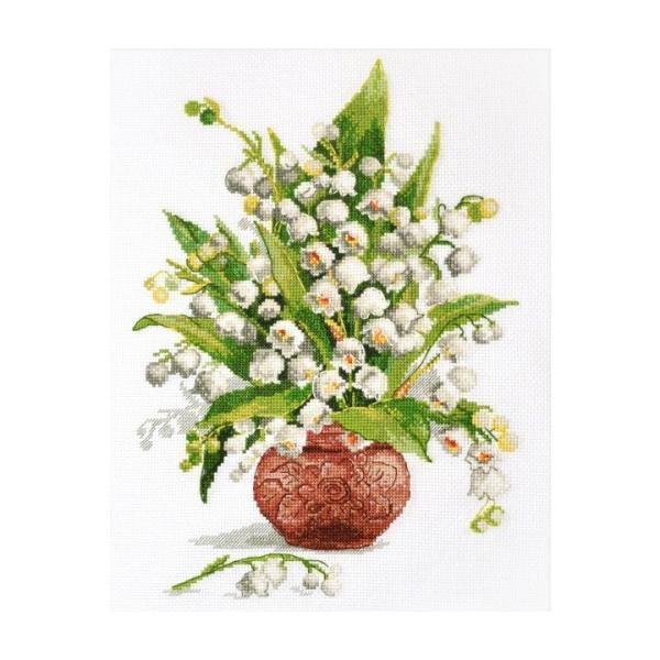 刺繍 Forest Pearls （森の真珠 すずらん）Oben 895 輸入キット