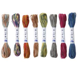 オリムパス 刺し子糸 カラフル 20m｜花ふきん 糸 刺し子もめん糸 手芸用品 刺繍用品 手作り 手芸 花ふきん ハンドメイド 材料 糸 裁縫道具 ソーイング