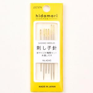 COSMO 刺し子針 4種6本入り 糸通し付き hidamari 4345｜手芸材料の通販シュゲールYahoo!店