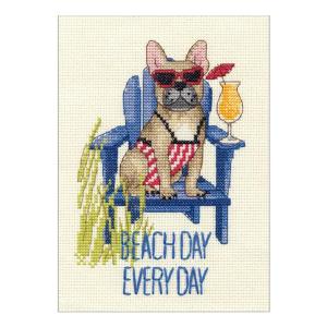 刺繍 Dimensions Beach Day Dog クロスステッチキット 70-65195 輸入キット