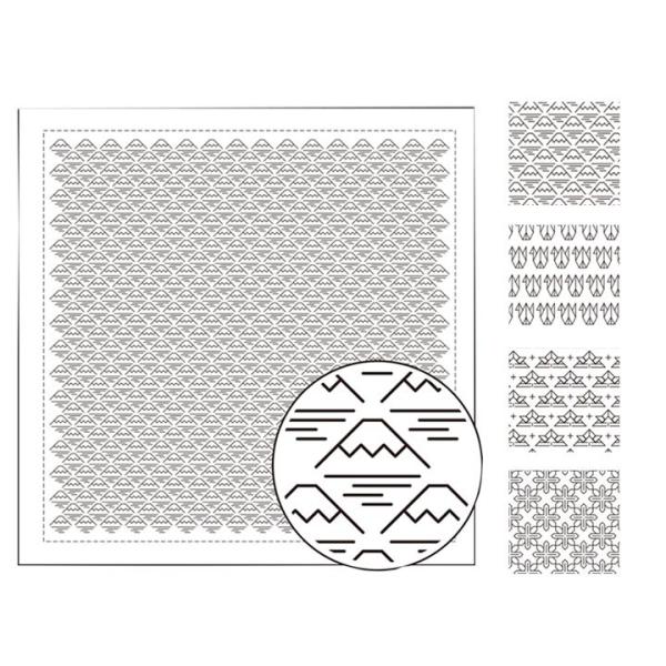 刺繍 一目刺しの花ふきん 布パック 折り紙 全4柄｜H-1086・1087・1088・1089 刺し...