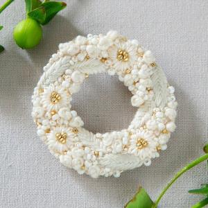 刺繍 COSMO ボタニカル刺しゅう No.92901すずらんのブローチ