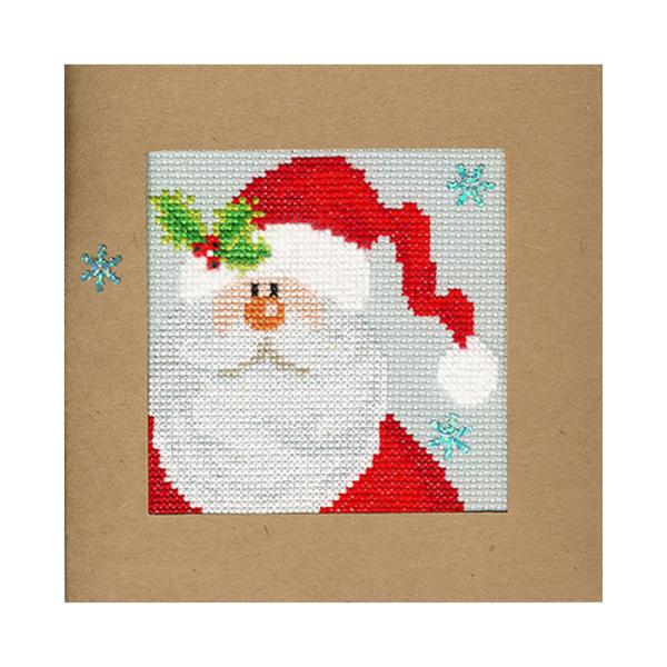 輸入刺繍 Bothy Threads（ボシースレッズ） Snowy Santa　雪のサンタ カードフ...