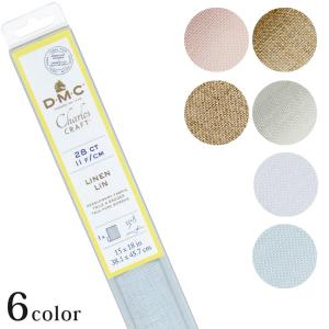 DMC刺繍布 リネン 28カウント 110目 38.1×45.7cmカットクロス IL9286BX／B5200／3865／842／3782／784／312 ヨーロッパリネン   ディーエムシー 麻 28ct