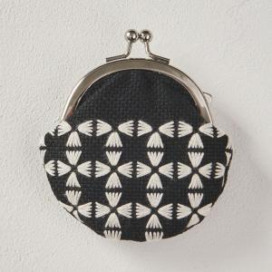 戸塚刺しゅう 地刺しキット モノトーンのがま口 No.118／地刺しの連続模様3   地刺し 戸塚刺繍 キット 連続模様 ステッチ 刺しゅう がま口キット