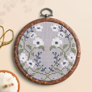 オリムパス &Botanical ワイルドローズ 7558 ボタニカル クロスステッチキット   初心者向き クロスステッチ 刺繍キット内径10.5cm フープ付き 4本どり