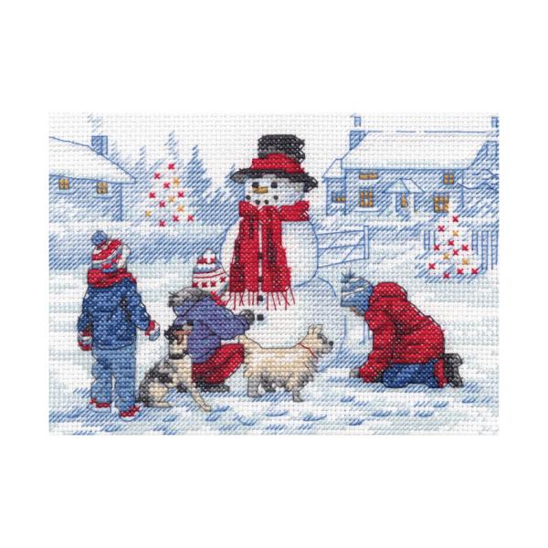 輸入 刺繍キット Dimensions 70-08993 Building a Snowman スノ...
