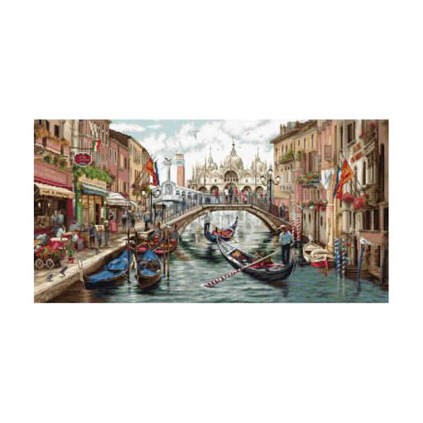 輸入刺繍 Luca-s BU5003 Venice ヴェニス ヴェネツィア | ルーカス 運河 風景...