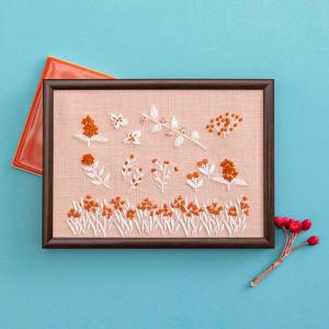 戸塚刺繍キット フレームキット ワイルドフラワー | ミモザ ローズ