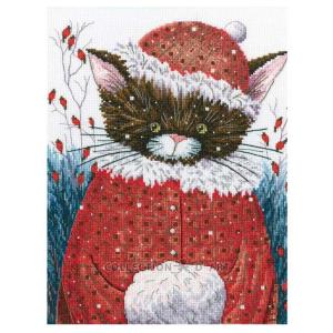 輸入キット RTO Cross-stitch kits There were cats. Bird singing inspires me! Art.M918 | 猫 ネコ クロスステッチキット クリスマス 冬 刺しゅうPUSH｜shugale1