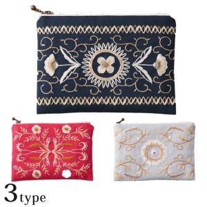 戸塚刺繍 戸塚刺繍キット Wild Garden スクエアポーチ1 | 戸塚刺しゅう 刺繍